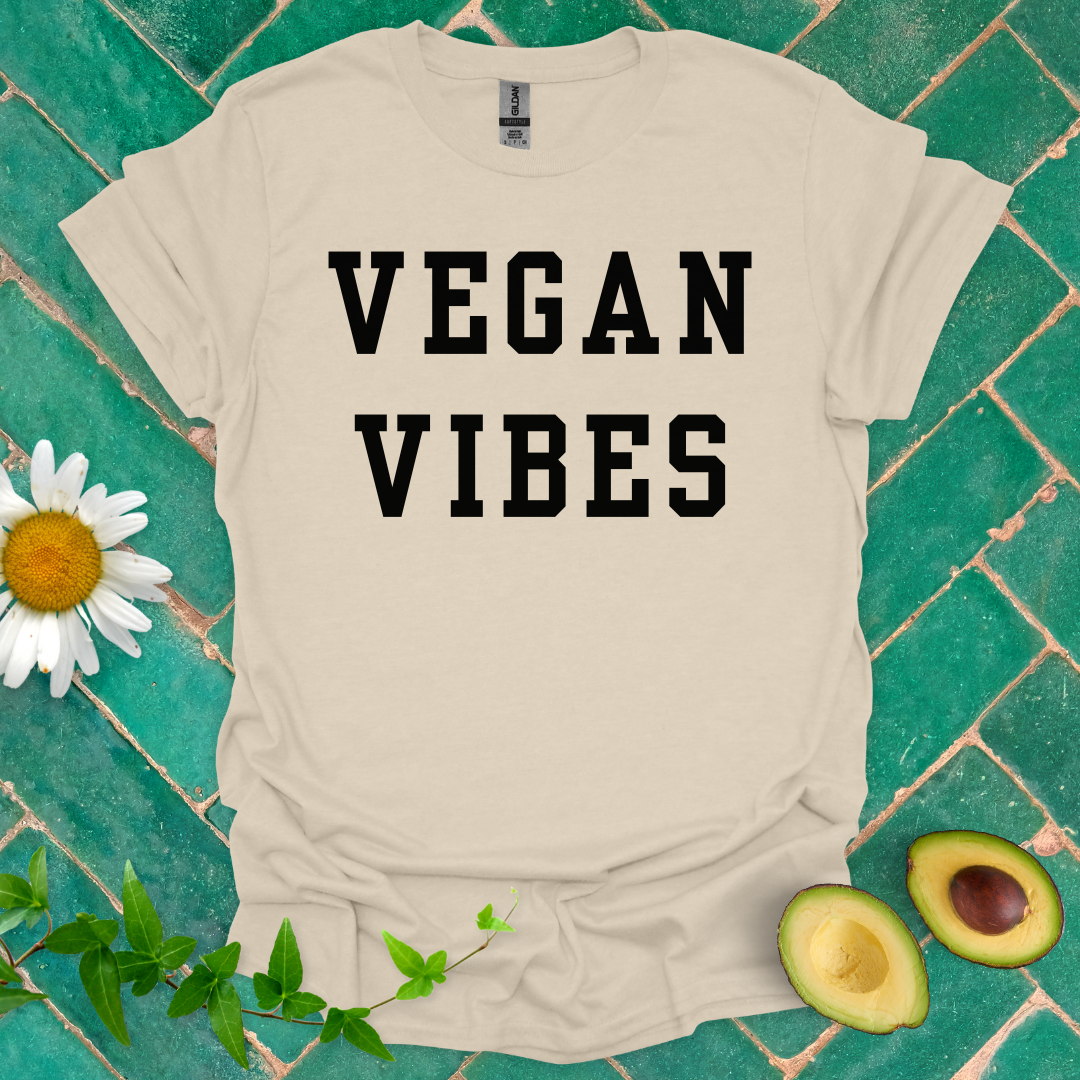Vegan Vibes Text Tee
