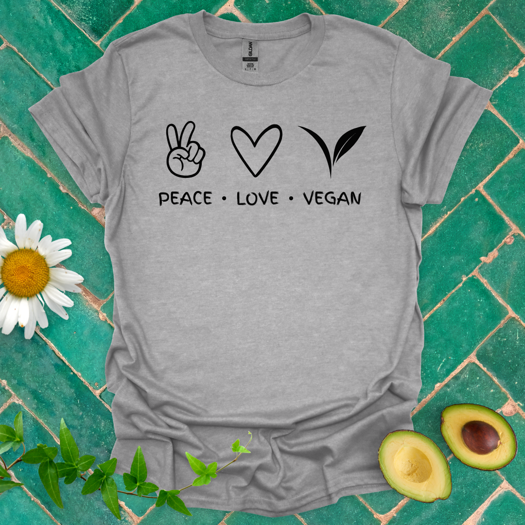 Peace Love Vegan Tee