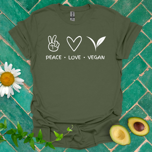 Peace Love Vegan Tee